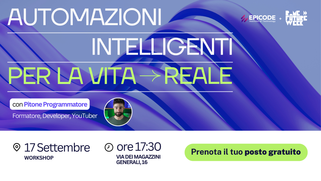 Masterclass con Pitone Programmatore