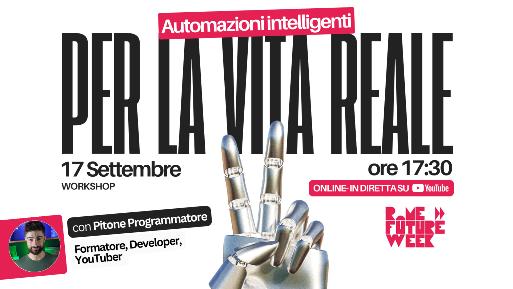 Masterclass con Pitone Programmatore – Online